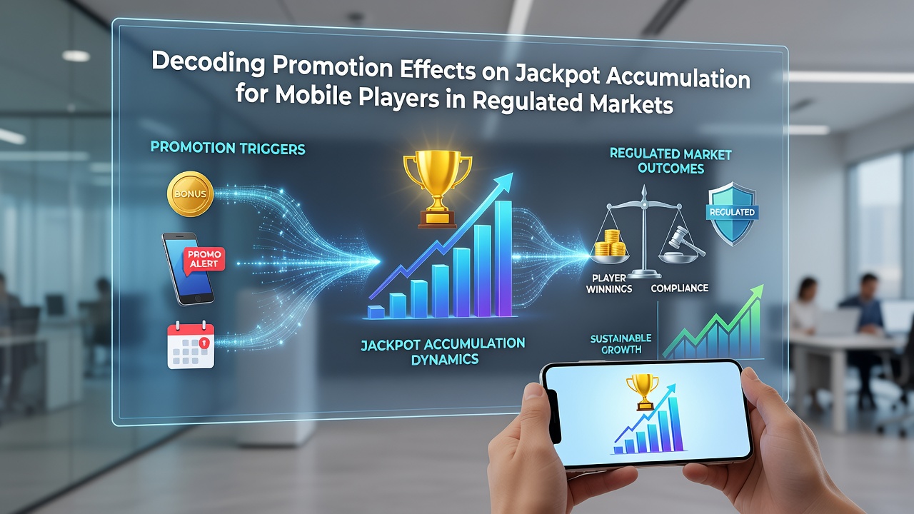 Analytics dashboard displaying jackpot trends and mobile promotion contribution rates over several months