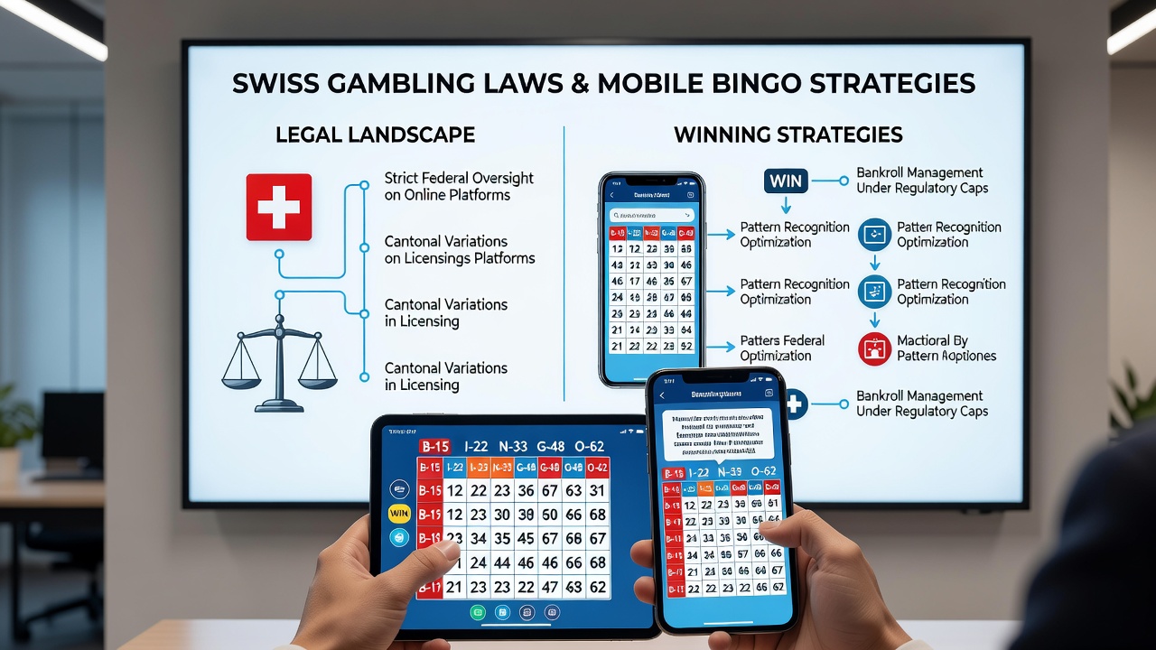 Mobile bingo interface on a licensed Swiss platform